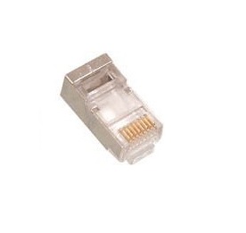 תקע RJ45 CAT6 מסוכך לכבלי רשת (מבנה מדורג ללא אינסרט) Top-X ISDN-0025-CAT6 